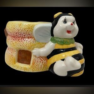 VTG AAA Imports Honeybee Beehive Ceramic 3D Bee Spring Planter